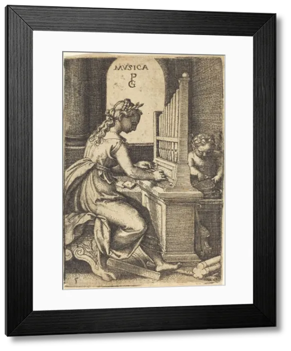 Framed Print : Music. Creator: Georg Pencz Framed Print : Music. Creator: Georg Pencz