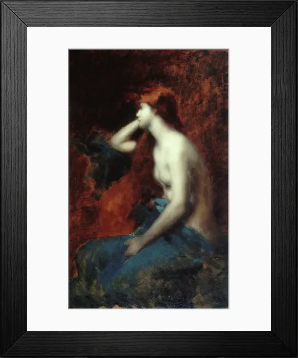 Framed Print : Rêverie, between 1904 and 1905. Creator: Jean Jacques Henner Framed Print : Rêverie, between 1904 and 1905. Creator: Jean Jacques Henner