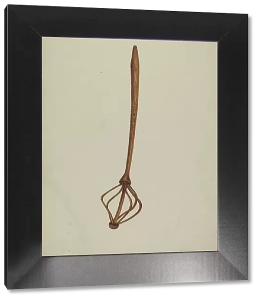 Wooden Egg Beater, c. 1940. Creator: Luther D. Wenrich