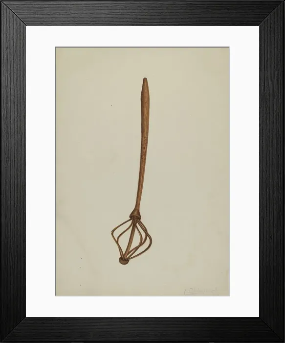Framed Print : Wooden Egg Beater, c. 1940. Creator: Luther D. Wenrich Framed Print : Wooden Egg Beater, c. 1940. Creator: Luther D. Wenrich