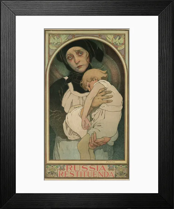 Framed Print : Russia Restituenda (Russia needs renewal), 1922. Creator: Mucha, Alfons Marie (1860-1939) Framed Print : Russia Restituenda (Russia needs renewal), 1922. Creator: Mucha, Alfons Marie (1860-1939)