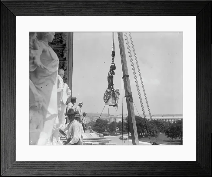 Framed Print : U.S. Capitol - Pediment On House Front; Sculpture By Paul Bartlett, 1916. Creator: Harris & Ewing. U.S. Capitol - Pediment On House Front; Sculpture By Paul Bartlett, 1916. Creator: Harris & Ewing Framed Print : U.S. Capitol - Pediment On House Front; Sculpture By Paul Bartlett, 1916. Creator: Harris & Ewing. U.S. Capitol - Pediment On House Front; Sculpture By Paul Bartlett, 1916. Creator: Harris & Ewing