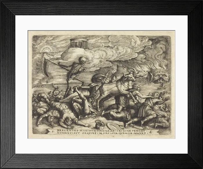 Framed Print : The Triumph of Death, c. 1539. Creator: Georg Pencz Framed Print : The Triumph of Death, c. 1539. Creator: Georg Pencz