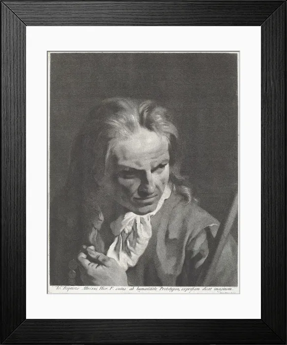 Framed Print : A Gentleman Pilgrim with a Rosary, 1740s. Creator: Marco Alvise Pitteri Framed Print : A Gentleman Pilgrim with a Rosary, 1740s. Creator: Marco Alvise Pitteri