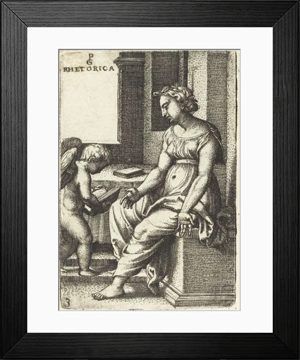 Framed Print : Rhetoric. Creator: Georg Pencz Framed Print : Rhetoric. Creator: Georg Pencz