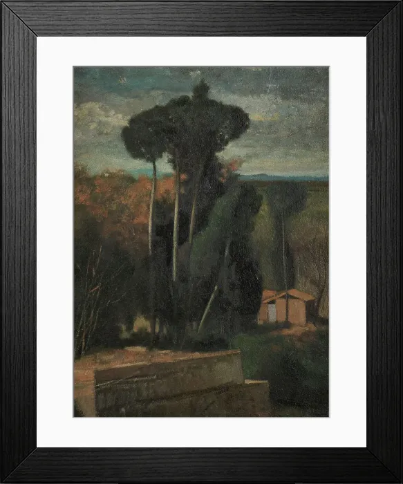 Framed Print : Paysage d'Italie. Pins parasols, c.1859 — 1860. Creator: Jean Jacques Henner Framed Print : Paysage d'Italie. Pins parasols, c.1859 — 1860. Creator: Jean Jacques Henner