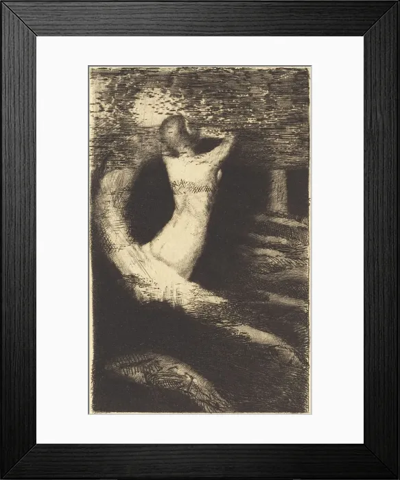 Framed Print : Passage d'une Ame (Passage of a Spirit), 1891. Creator: Odilon Redon Framed Print : Passage d'une Ame (Passage of a Spirit), 1891. Creator: Odilon Redon