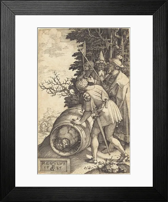 Framed Print : Attilius Regulus, 1535. Creator: Georg Pencz Framed Print : Attilius Regulus, 1535. Creator: Georg Pencz