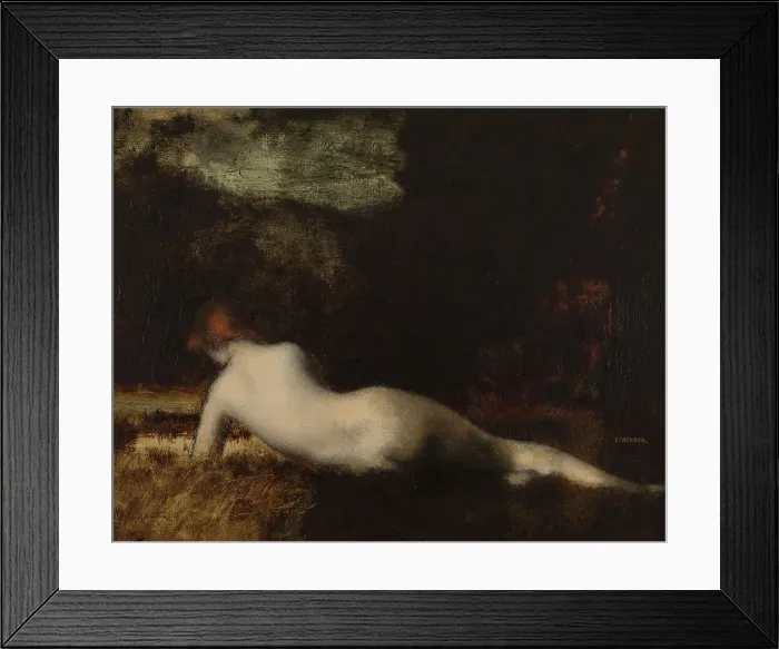 Framed Print : Nymphe couchée, c.1887. Creator: Jean Jacques Henner Framed Print : Nymphe couchée, c.1887. Creator: Jean Jacques Henner