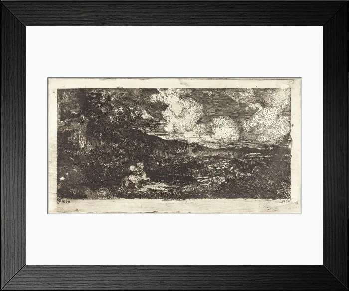 Framed Print : Cavalier Galopant (Galloping Horseman), 1866. Creator: Odilon Redon Framed Print : Cavalier Galopant (Galloping Horseman), 1866. Creator: Odilon Redon
