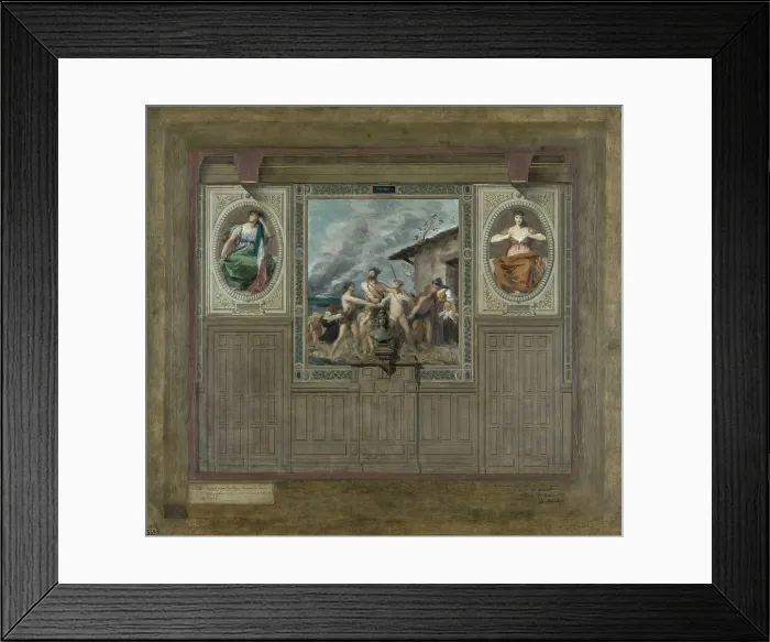 Framed Print : Esquisse pour la mairie du 20ème arrondissement : Patriotisme, Patrie, Dévouement, 1884. Creator: Edouard Michel Lancon Framed Print : Esquisse pour la mairie du 20ème arrondissement : Patriotisme, Patrie, Dévouement, 1884. Creator: Edouard Michel Lancon