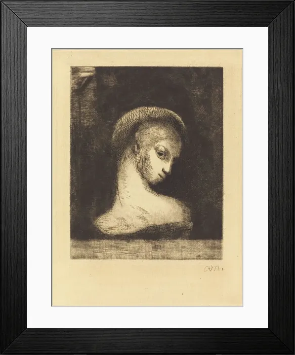 Framed Print : Perversite (Perversity), 1891. Creator: Odilon Redon