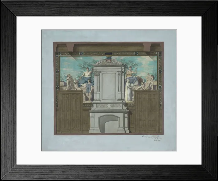 Framed Print : Esquisse pour la mairie du 20ème arrondissement : Le Mariage, 1884. Creator: Edouard Michel Lancon Framed Print : Esquisse pour la mairie du 20ème arrondissement : Le Mariage, 1884. Creator: Edouard Michel Lancon