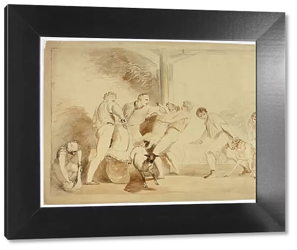 Shearing the Sheep, c. 1820. Creator: Henry Singleton