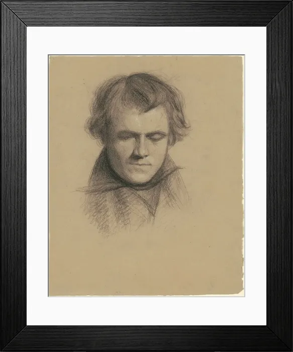 Framed Print : Self-Portrait, c. 1830s. Creator: Seth Wells Cheney Framed Print : Self-Portrait, c. 1830s. Creator: Seth Wells Cheney