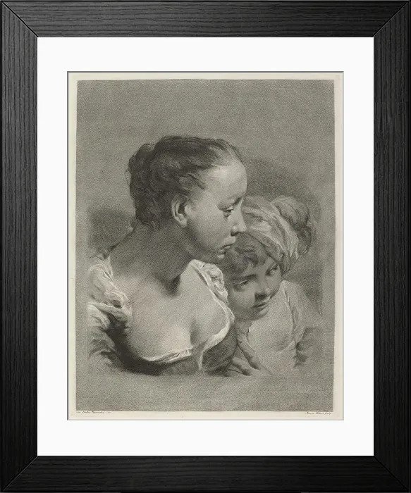 Framed Print : Young Woman and a Boy Facing Right. Creator: Marco Alvise Pitteri Framed Print : Young Woman and a Boy Facing Right. Creator: Marco Alvise Pitteri