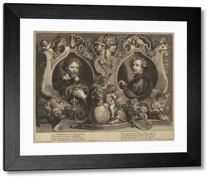 Framed Print : Rubens and van Dyck, a Double Portrait. Creator: Paulus Pontius Framed Print : Rubens and van Dyck, a Double Portrait. Creator: Paulus Pontius