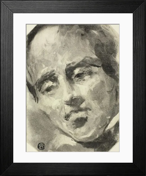 Framed Print : Male Head, 1830 / 72. Creator: Henry Tidey Framed Print : Male Head, 1830 / 72. Creator: Henry Tidey