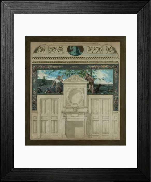 Framed Print : Esquisse pour la salle des mariages de la mairie de Saint-Maur-des-Fossés : Amour, 1883. Creator: Edouard Michel Lancon Framed Print : Esquisse pour la salle des mariages de la mairie de Saint-Maur-des-Fossés : Amour, 1883. Creator: Edouard Michel Lancon