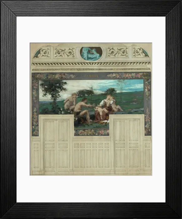 Framed Print : Esquisse pour la salle des mariages de la mairie de Saint-Maur-des-Fossés : Famille, 1883. Creator: Edouard Michel Lancon Framed Print : Esquisse pour la salle des mariages de la mairie de Saint-Maur-des-Fossés : Famille, 1883. Creator: Edouard Michel Lancon