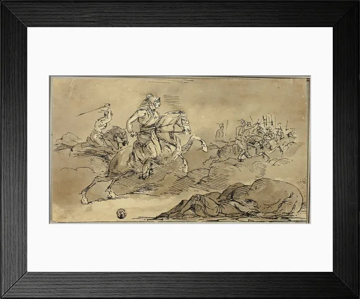 Framed Print : Cavalry Going Into Battle, 1813. Creator: James Stuart Framed Print : Cavalry Going Into Battle, 1813. Creator: James Stuart