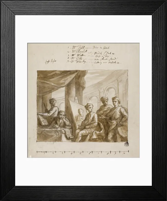Framed Print : Company of Painters, c. 1719. Creator: Sir James Thornhill Framed Print : Company of Painters, c. 1719. Creator: Sir James Thornhill