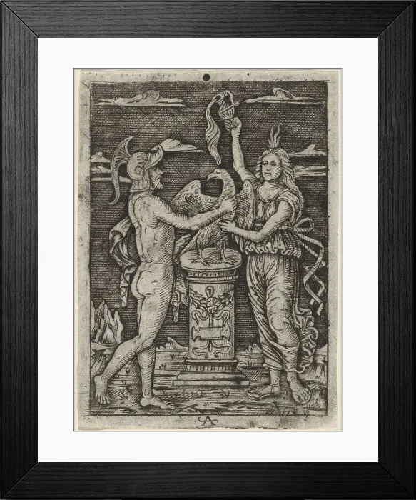 Framed Print : Consecration of an Eagle, c. 1500 / 1525. Creator: Unknown Framed Print : Consecration of an Eagle, c. 1500 / 1525. Creator: Unknown