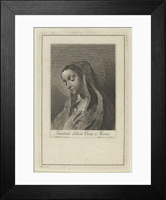 Framed Print : Trinitatis delicia Virgo Maria. Creator: Marco Alvise Pitteri Framed Print : Trinitatis delicia Virgo Maria. Creator: Marco Alvise Pitteri