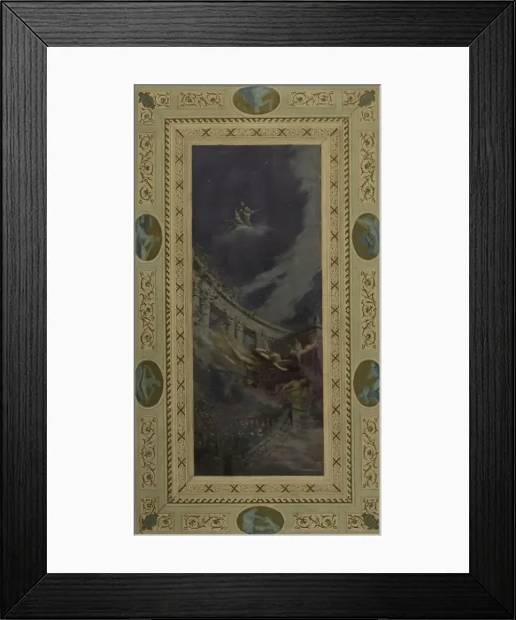 Framed Print : Esquisse pour la salle des mariages de la mairie de Saint-Maur-des-Fossés : Psyché livrée... 1883. Creator: Edouard Michel Lancon Framed Print : Esquisse pour la salle des mariages de la mairie de Saint-Maur-des-Fossés : Psyché livrée... 1883. Creator: Edouard Michel Lancon