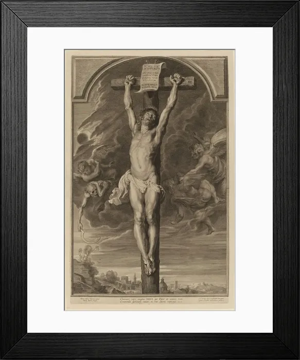 Framed Print : Christ on the Cross, 1631. Creator: Paulus Pontius Framed Print : Christ on the Cross, 1631. Creator: Paulus Pontius