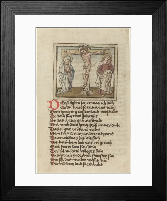 Framed Print : The Crucifixion, 1470s. Creator: Unknown Framed Print : The Crucifixion, 1470s. Creator: Unknown