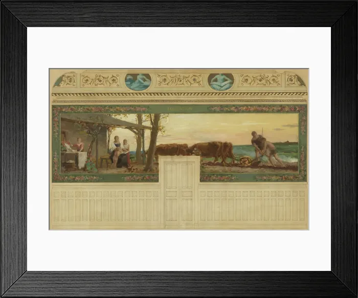 Framed Print : Esquisse pour la salle des mariages de la mairie de Saint-Maur-des-Fossés : Education, 02–1883. Creator: Edouard Michel Lancon Framed Print : Esquisse pour la salle des mariages de la mairie de Saint-Maur-des-Fossés : Education, 02–1883. Creator: Edouard Michel Lancon