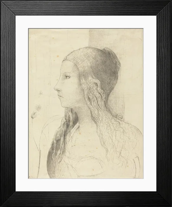 Framed Print : Brunnhilde, 1894. Creator: Odilon Redon Framed Print : Brunnhilde, 1894. Creator: Odilon Redon