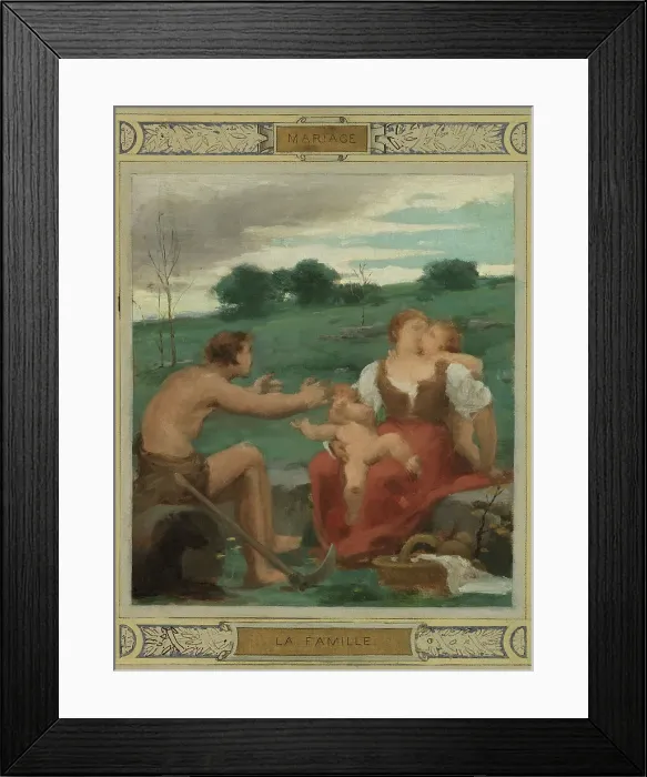 Framed Print : Esquisse pour la mairie du 2ème arrondissement : Education. Mariage. Patrie, 1880. Creator: Edouard Michel Lancon Framed Print : Esquisse pour la mairie du 2ème arrondissement : Education. Mariage. Patrie, 1880. Creator: Edouard Michel Lancon