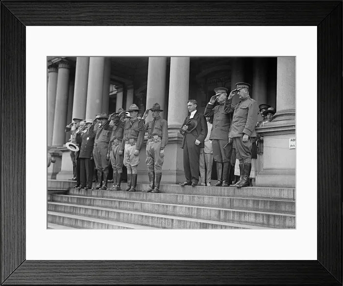 Framed Print : American University Training Camp, 1917. Creator: Harris & Ewing. American University Training Camp, 1917. Creator: Harris & Ewing Framed Print : American University Training Camp, 1917. Creator: Harris & Ewing. American University Training Camp, 1917. Creator: Harris & Ewing