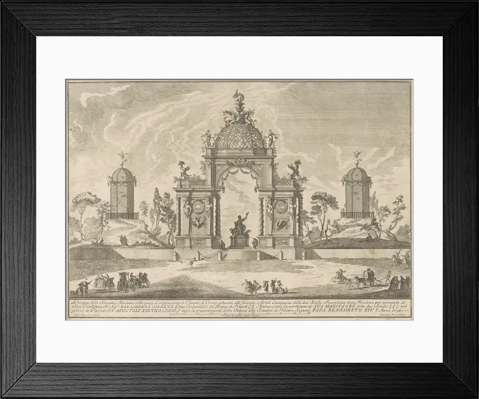 Framed Print : The Seconda Macchina for the Chinea of 1756: The Temple of Ceres, 1756. Creator: Giuseppe Pozzi