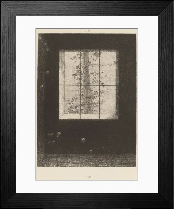 Framed Print : Le Jour (Day), 1891. Creator: Odilon Redon Framed Print : Le Jour (Day), 1891. Creator: Odilon Redon