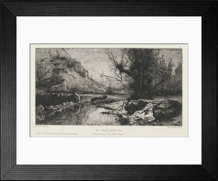 Framed Print : Au Valromey, 1868. Creator: Adolphe Appian Framed Print : Au Valromey, 1868. Creator: Adolphe Appian