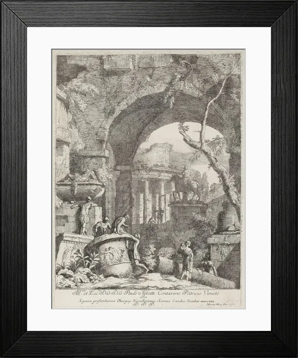 Framed Print : Capriccio: Ruins. Creator: Marco Ricci Framed Print : Capriccio: Ruins. Creator: Marco Ricci