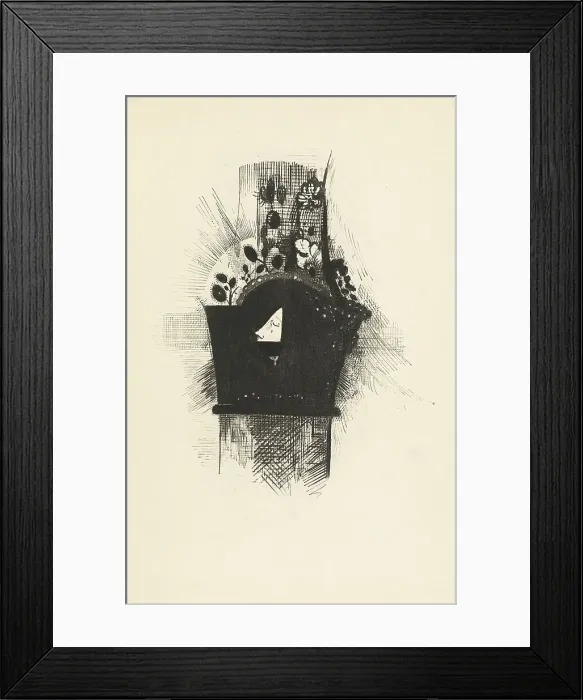 Framed Print : Couverture - Frontispiece, 1890. Creator: Odilon Redon Framed Print : Couverture - Frontispiece, 1890. Creator: Odilon Redon