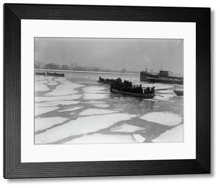 Framed Print : American University Training Camp - Engineers From Training Camp On Potomac, 1917. Creator: Harris & Ewing. American University Training Camp - Engineers From Training Camp On Potomac, 1917. Creator: Harris & Ewing