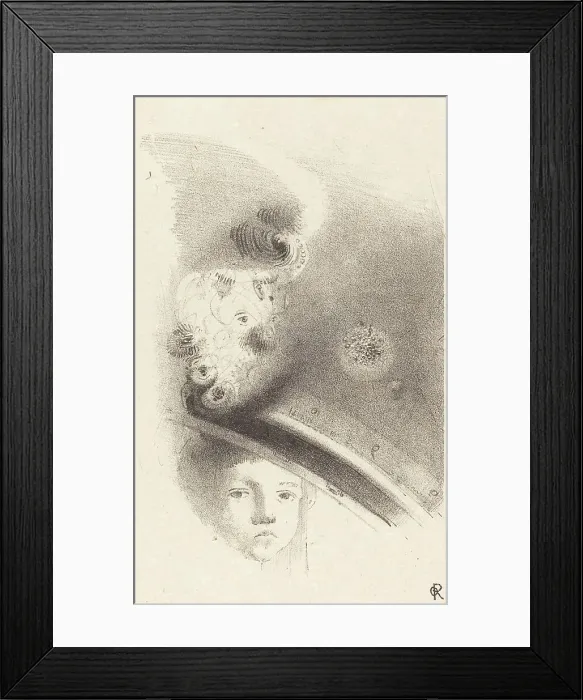 Framed Print : Tete d'Enfant (Head of a Child), 1899. Creator: Odilon Redon Framed Print : Tete d'Enfant (Head of a Child), 1899. Creator: Odilon Redon