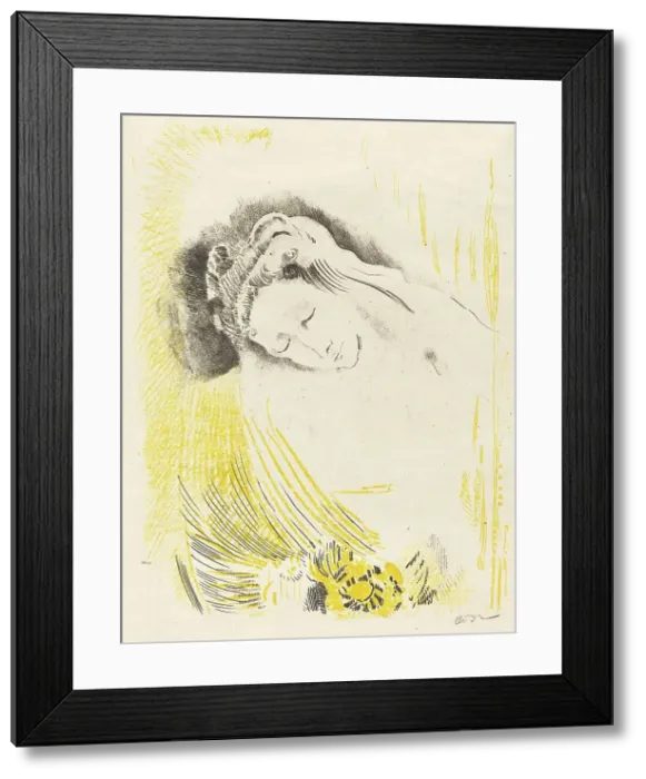 Framed Print : La Sulamite (The Shulamite), 1897. Creator: Odilon Redon Framed Print : La Sulamite (The Shulamite), 1897. Creator: Odilon Redon