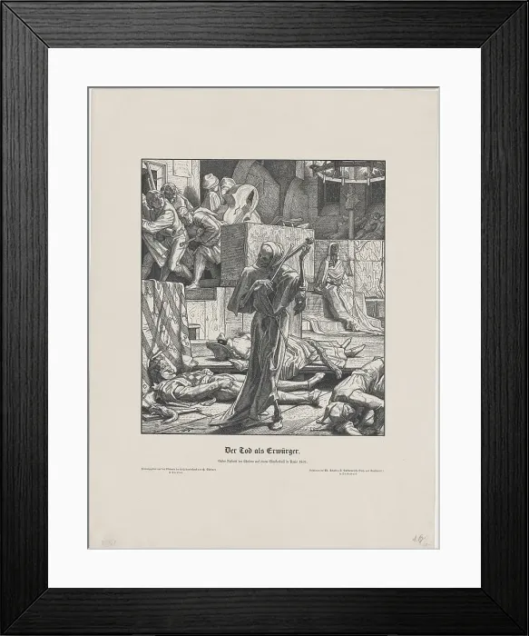 Framed Print : Der Tod als Freund (Death as a Friend), 1831. Creator: Alfred Rethel Framed Print : Der Tod als Freund (Death as a Friend), 1831. Creator: Alfred Rethel