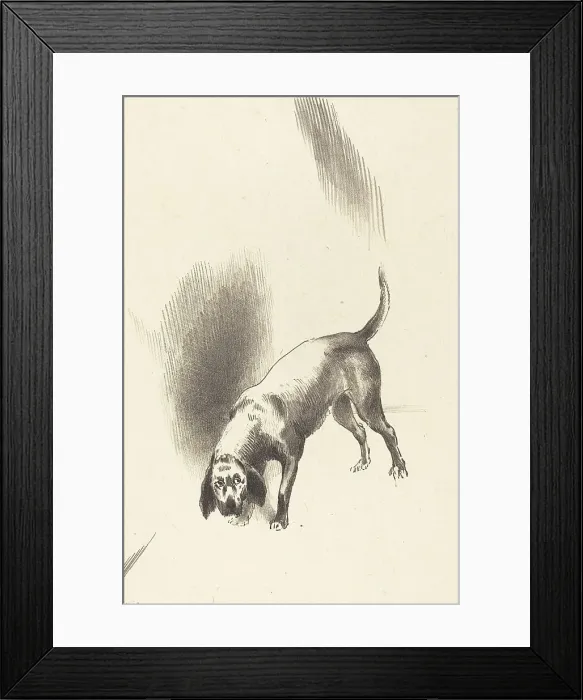 Framed Print : The Dog, 1896. Creator: Odilon Redon Framed Print : The Dog, 1896. Creator: Odilon Redon