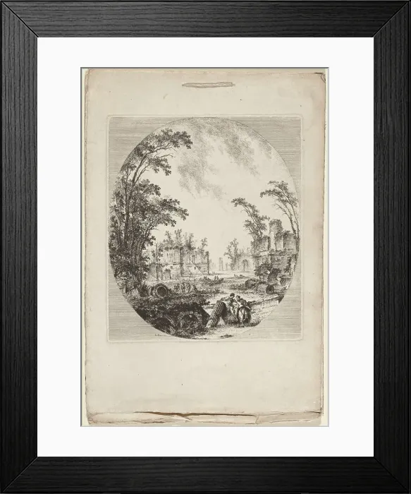 Framed Print : Parte dell'antica via Appia (Section of the Old Appian Way), 1756. Creator: Adolphe Appian Framed Print : Parte dell'antica via Appia (Section of the Old Appian Way), 1756. Creator: Adolphe Appian