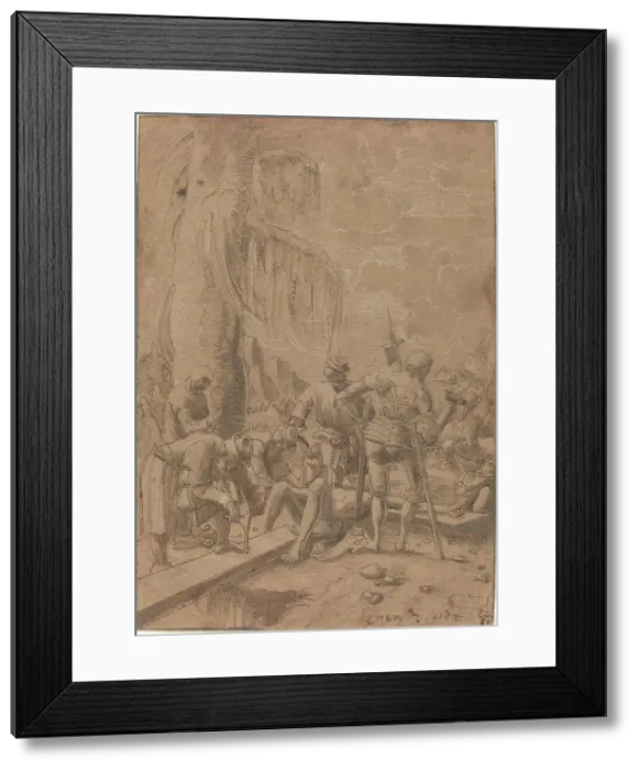 Framed Print : Christ Nailed to the Cross, c. 1512. Creator: Albrecht Altdorfer Framed Print : Christ Nailed to the Cross, c. 1512. Creator: Albrecht Altdorfer