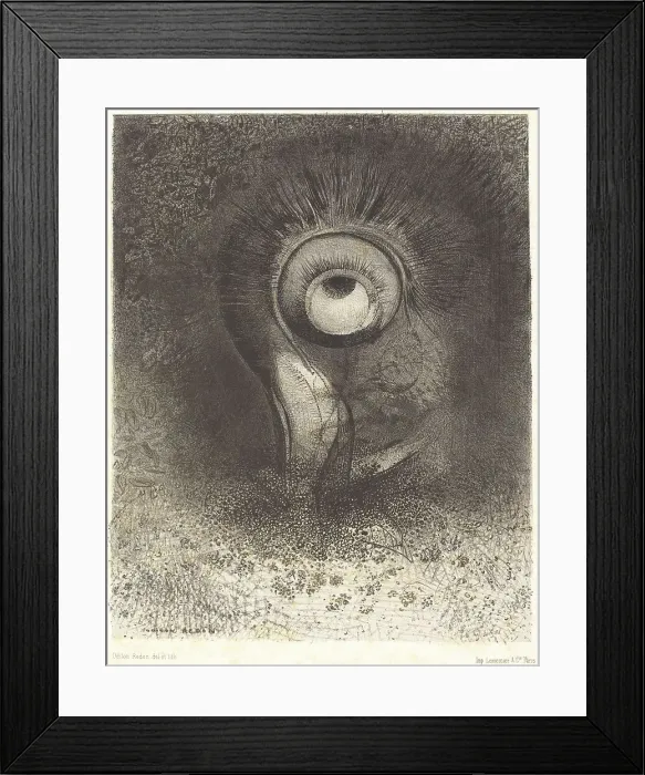 Framed Print : Il y eut peut-etre une vision premiere essayee dans la fleur (There was perhaps a first vision... 1 Creator: Odilon Redon) Framed Print : Il y eut peut-etre une vision premiere essayee dans la fleur (There was perhaps a first vision... 1 Creator: Odilon Redon)