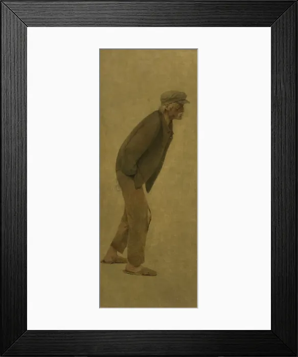 Framed Print : La Bouchée de pain : homme courbé en avant, mains dans les poches, c.1904. Creator: Fernand Pelez Framed Print : La Bouchée de pain : homme courbé en avant, mains dans les poches, c.1904. Creator: Fernand Pelez