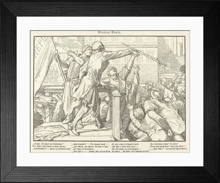 Framed Print : Auch ein Todtentanz IV, 1849. Creator: Alfred Rethel Framed Print : Auch ein Todtentanz IV, 1849. Creator: Alfred Rethel